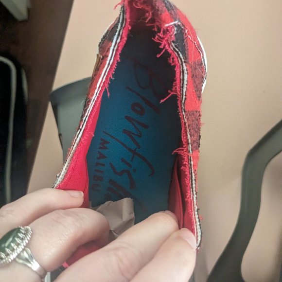 Blowfish Buffalo Check/Plaid Red and Black size 8.5 - Picture 5 of 8